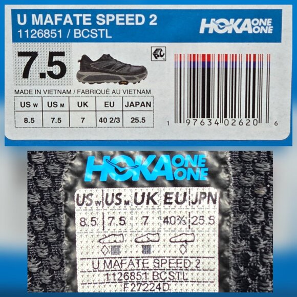 NEW!!! HOKA Mafate Speed 2 Men’s 7.5 / Women’s 8.5 Trail Running Shoes main image 4